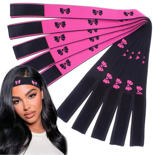 Elastic Headband With MagicTape Adjustable Wig Band For Fixed Lace Wigs To Lay Edges Grip Band 2.5 3 3.5Cm Wig Accossories