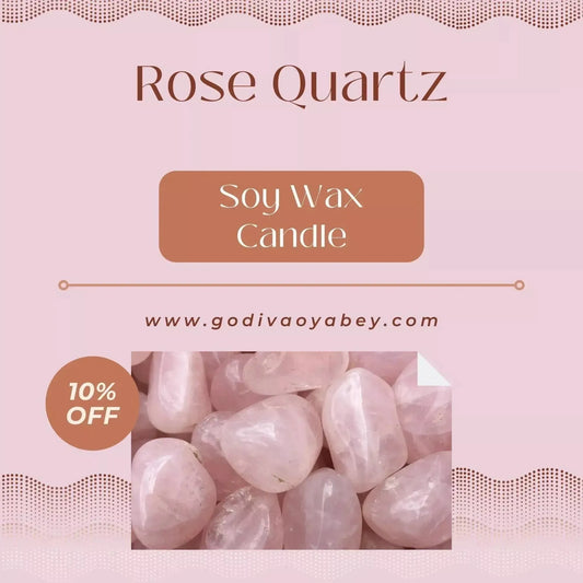 Scented Candles Rose Quartz Candle - Godiva Oya Bey