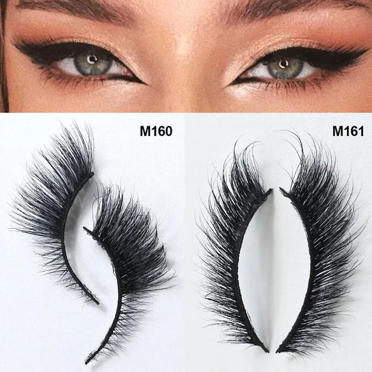 NEW Mink Eyelashes 10mm-18mm Short Natural 3d Mink Lashes Wholesale Bulk Winged Cateye Lashes